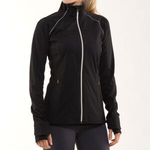 Lululemon Stay On Course Run Jacket Black Size 10 Reflective